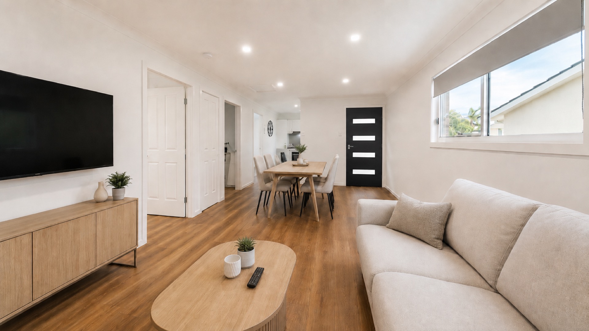 Example granny flat interior design — Living Room View 1